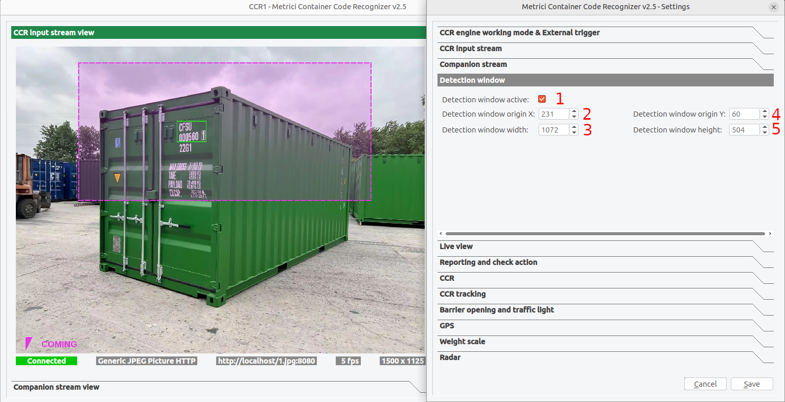 Detection Window Screenshot