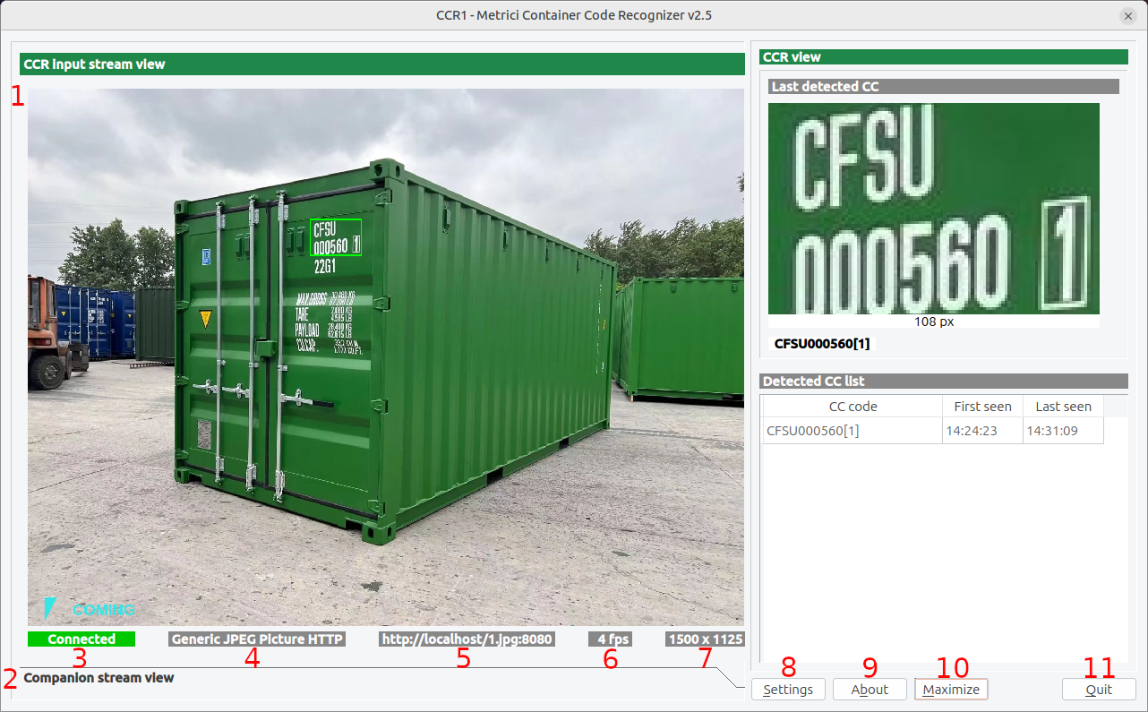 CCR Main Interface Screenshot