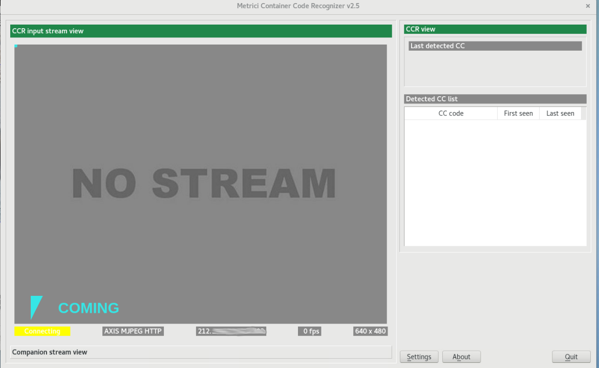 Application main window