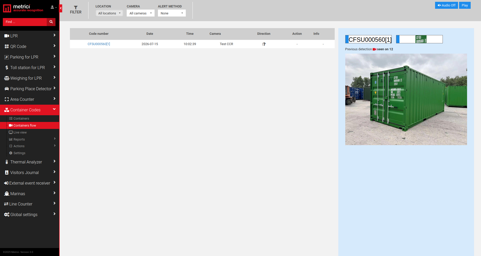 Containers Flow screenshot