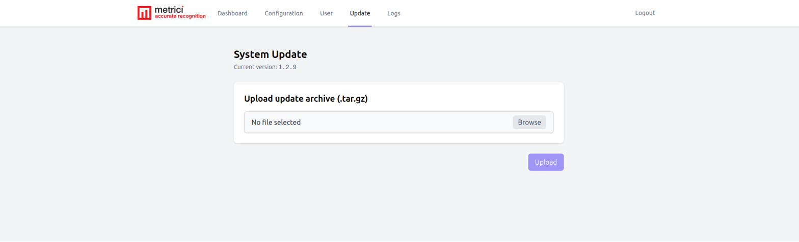System update screenshot