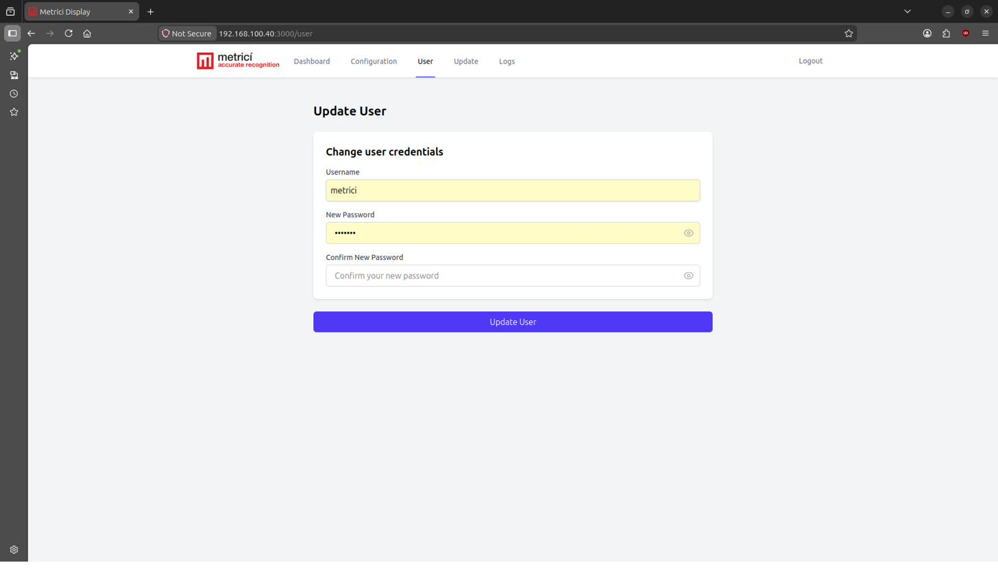 User page screenshot