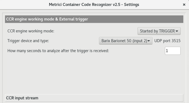 Working mode and external trigger