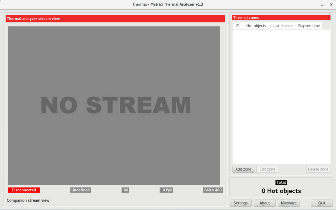 Application main window